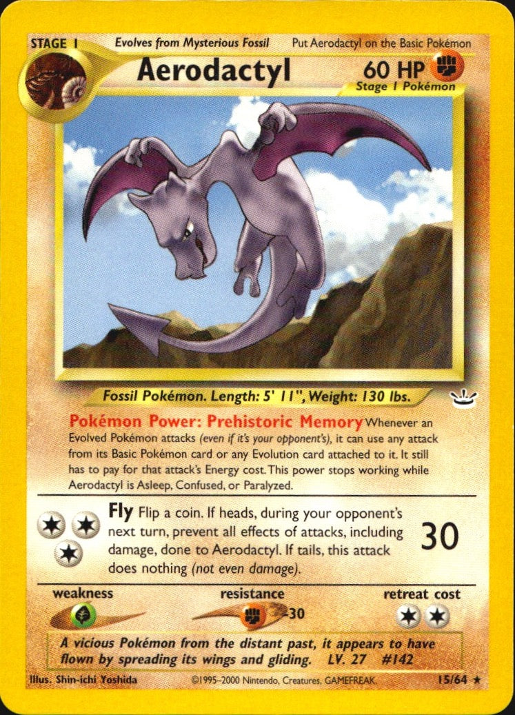 Aerodactyl 15/64 Rare Neo Revelation Pokemon Near Mint