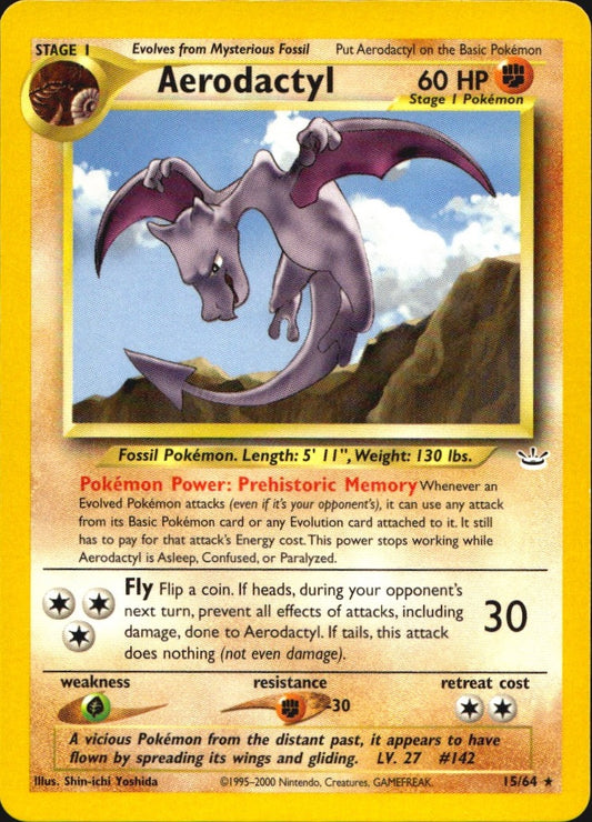 Aerodactyl 15/64 Rare Neo Revelation Pokemon Near Mint