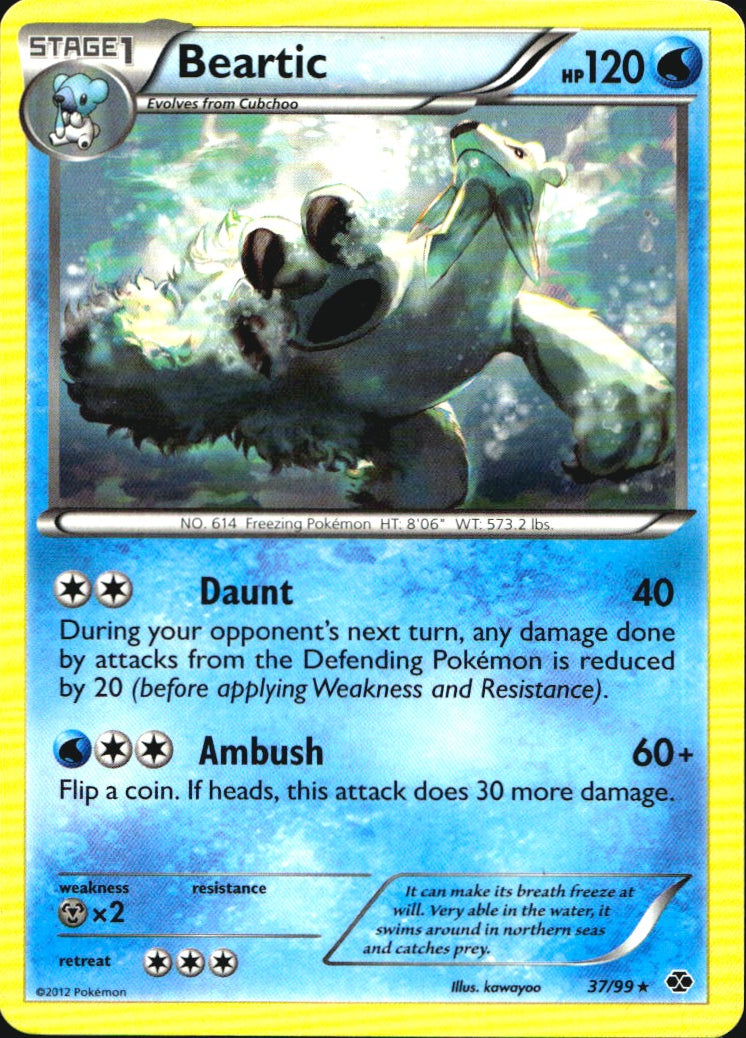 Beartic 37/99 Rare Next Destinies Pokemon Near Mint