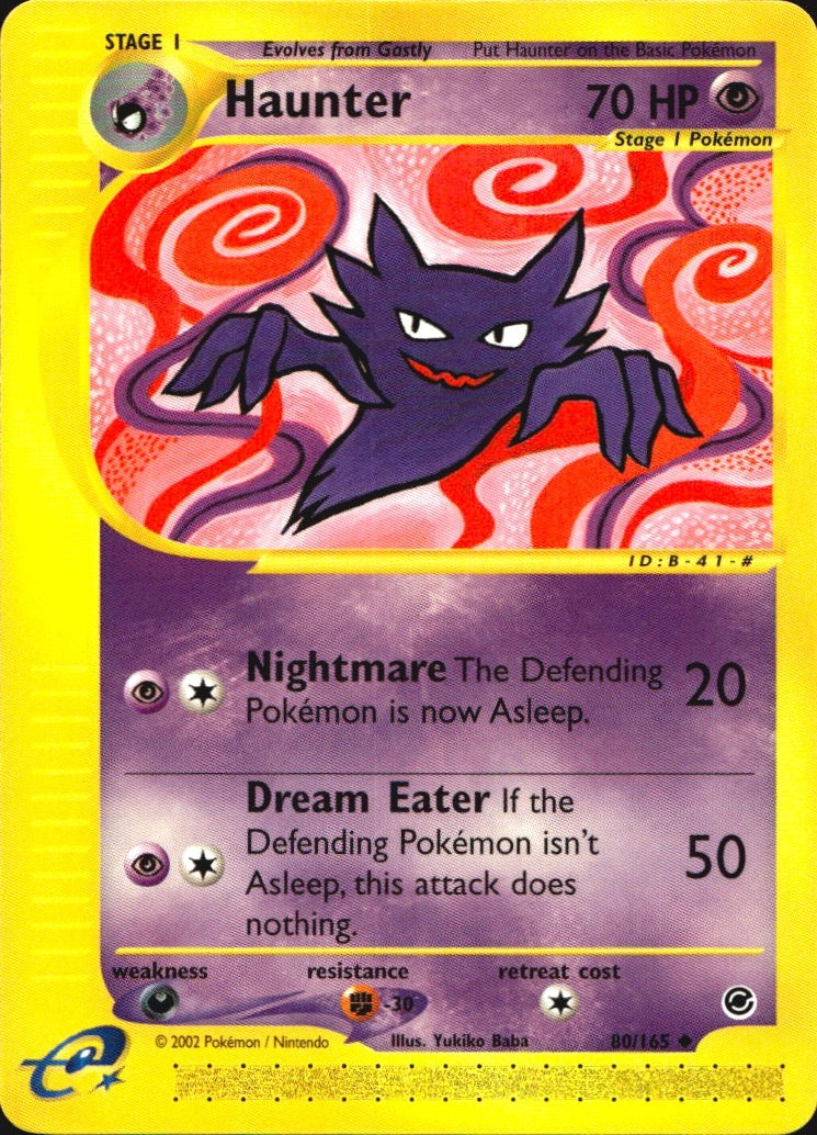 Haunter 80/165 Uncommon Expedition Base Set Pokemon Near Mint