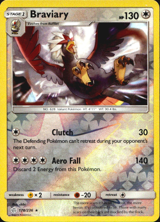 Braviary 178/236 Rare Cosmic Eclipse Pokemon Near Mint