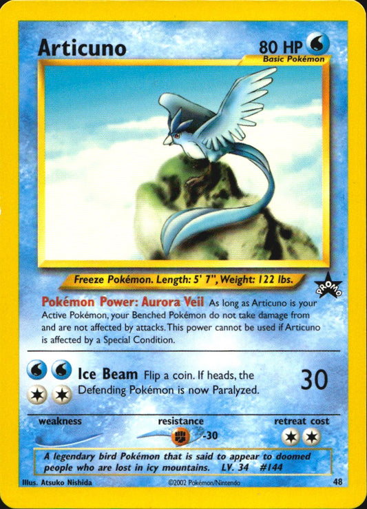 Articuno 48 Promo Wizards Black Star Promos Pokemon Near Mint