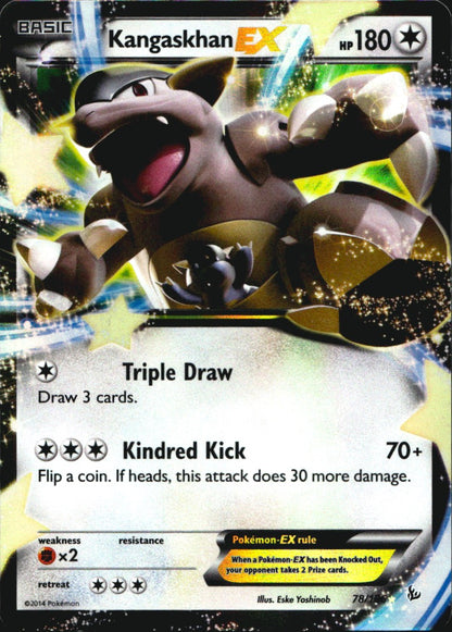 Kangaskhan EX 78/106 Holo Rare EX Flashfire Pokemon Near Mint
