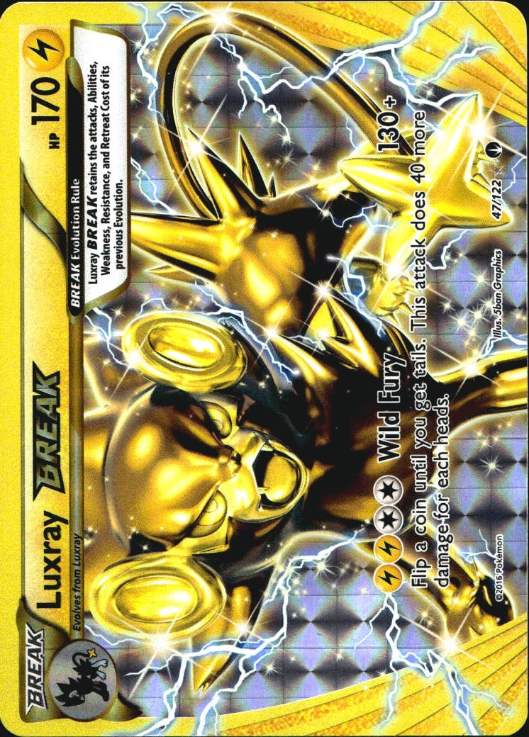 Luxray BREAK 47/122 Rare BREAK BREAKpoint Pokemon Near Mint
