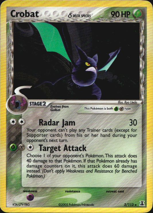 Crobat 2/113 Holo Rare Delta Species Pokemon Near Mint