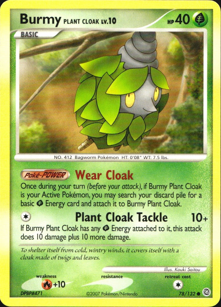 Burmy Plant Cloak 78/132 Common Secret Wonders Pokemon Near Mint