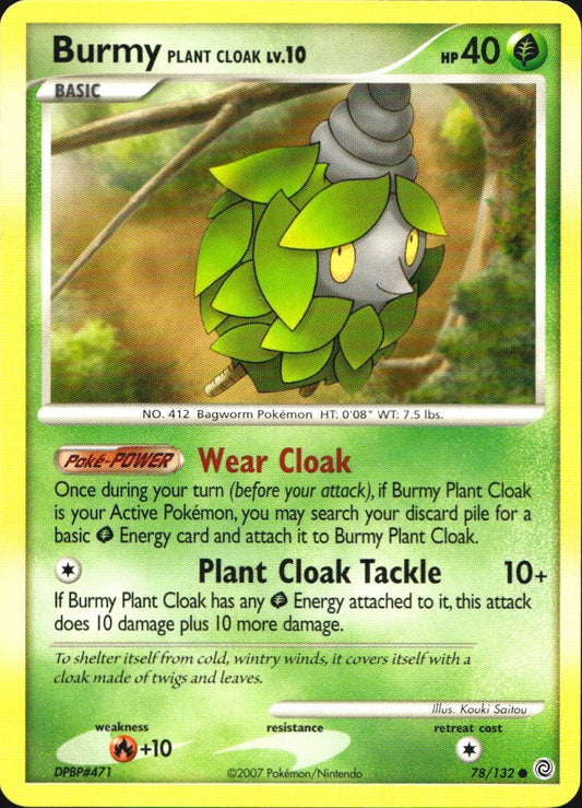 Burmy Plant Cloak 78/132 Common Secret Wonders Pokemon Near Mint