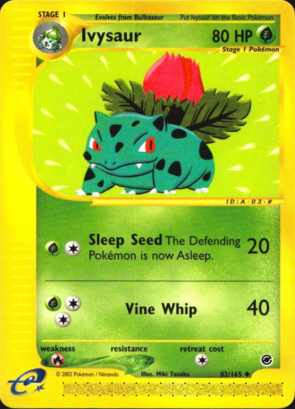 Ivysaur 82/165 Uncommon Expedition Base Set Pokemon Near Mint