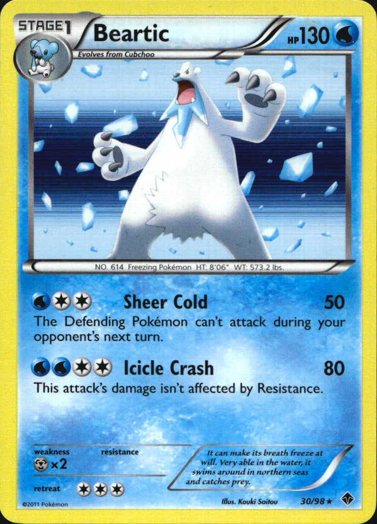 Beartic 30/98 Holo Rare Emerging Powers Pokemon Near Mint