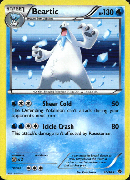 Beartic 30/98 Holo Rare Emerging Powers Pokemon Near Mint