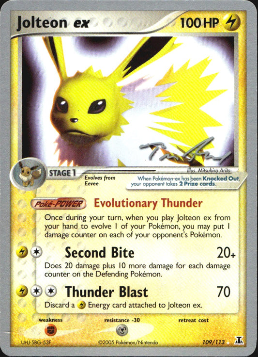 Jolteon ex 109/113 Ultra Rare World Championship Decks Pokemon Near Mint