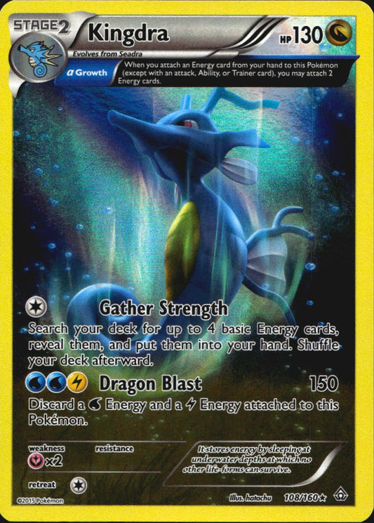 Kingdra 108/160 Holo Rare Primal Clash Pokemon Near Mint