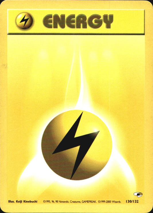 Lightning Energy 130/132 Gym Heroes Pokemon Near Mint