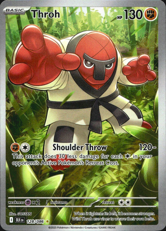 Throh 128/086 Illustration Rare Black Bolt Pokemon Near Mint