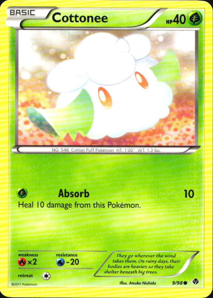 Cottonee 9/98 Common Emerging Powers Pokemon Near Mint