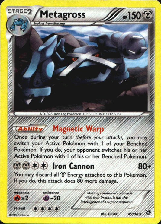 Metagross 49/98 Rare Ancient Origins Pokemon Near Mint Holo