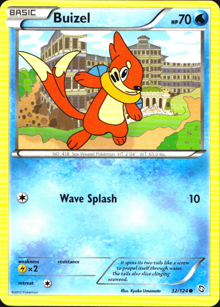 Buizel 32/124 Common Dragons Exalted Pokemon Near Mint
