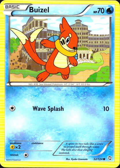 Buizel 32/124 Common Dragons Exalted Pokemon Near Mint