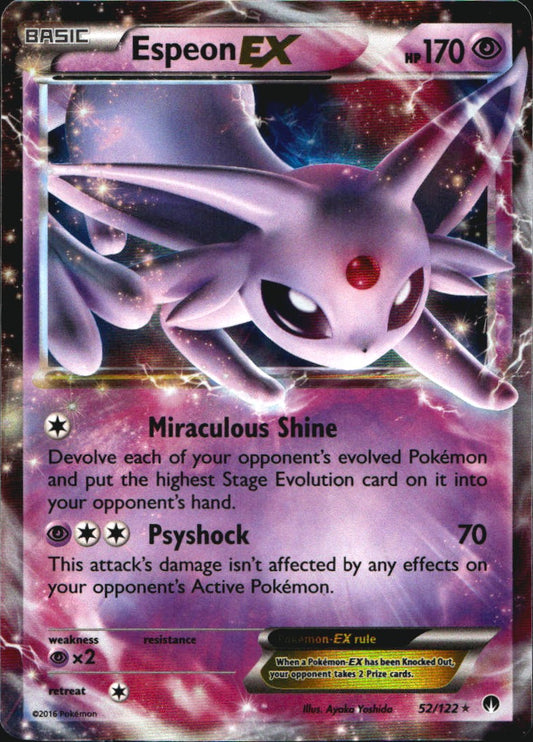 Espeon EX 52/122 Holo Rare EX BREAKpoint Pokemon Near Mint