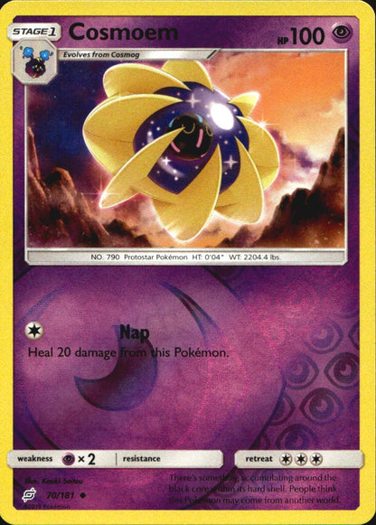 Cosmoem 70/181 Uncommon Team Up Pokemon Reverse Holo Near Mint