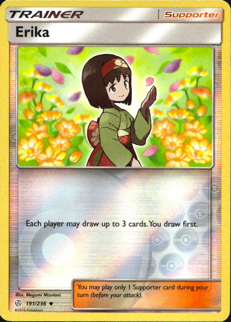 Erika 191/236 Uncommon Cosmic Eclipse Pokemon Near Mint