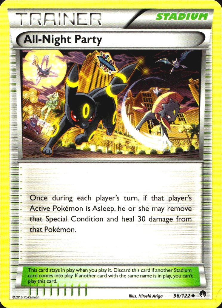 All-Night Party 96/122 Uncommon BREAKpoint Pokemon Near Mint