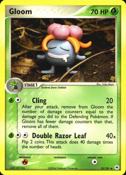 Gloom 35/101 Uncommon Hidden Legends Pokemon Near Mint