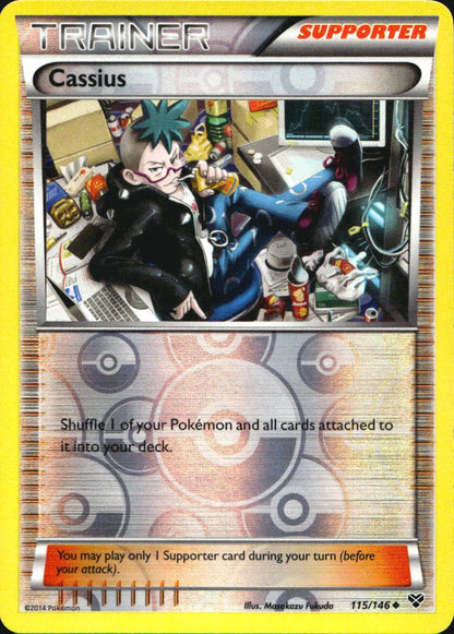 Cassius 115/146 Uncommon XY Pokemon Reverse Holo Near Mint