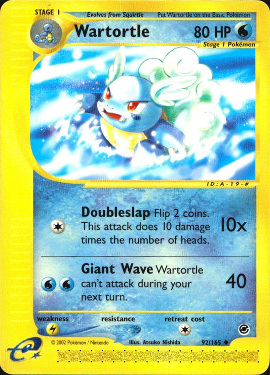 Wartortle 92/165 Uncommon Expedition Base Set Pokemon Near Mint