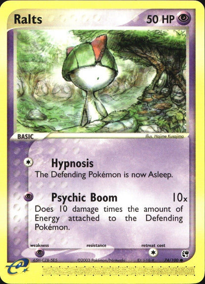 Ralts 74/100 Common Sandstorm Pokemon Near Mint