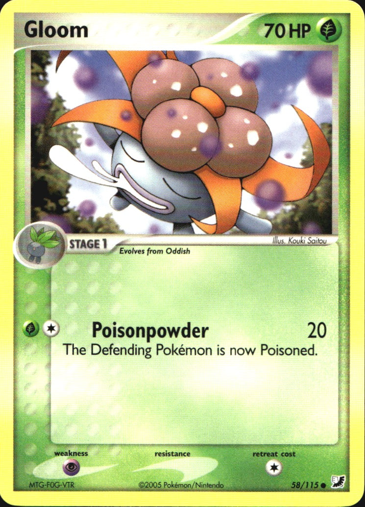 Gloom 58/115 Common Unseen Forces Pokemon Near Mint