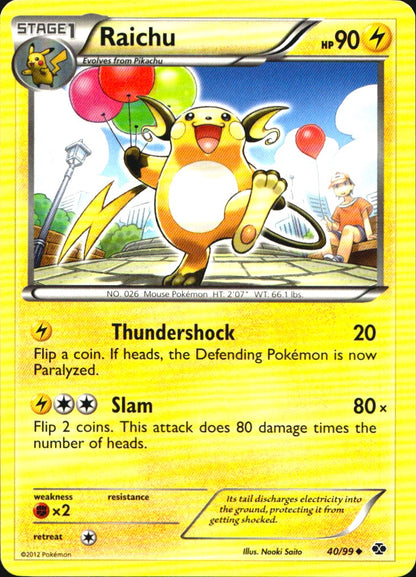 Raichu 40/99 Uncommon Next Destinies Pokemon Near Mint