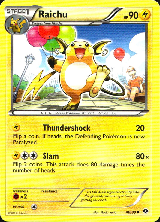 Raichu 40/99 Uncommon Next Destinies Pokemon Near Mint