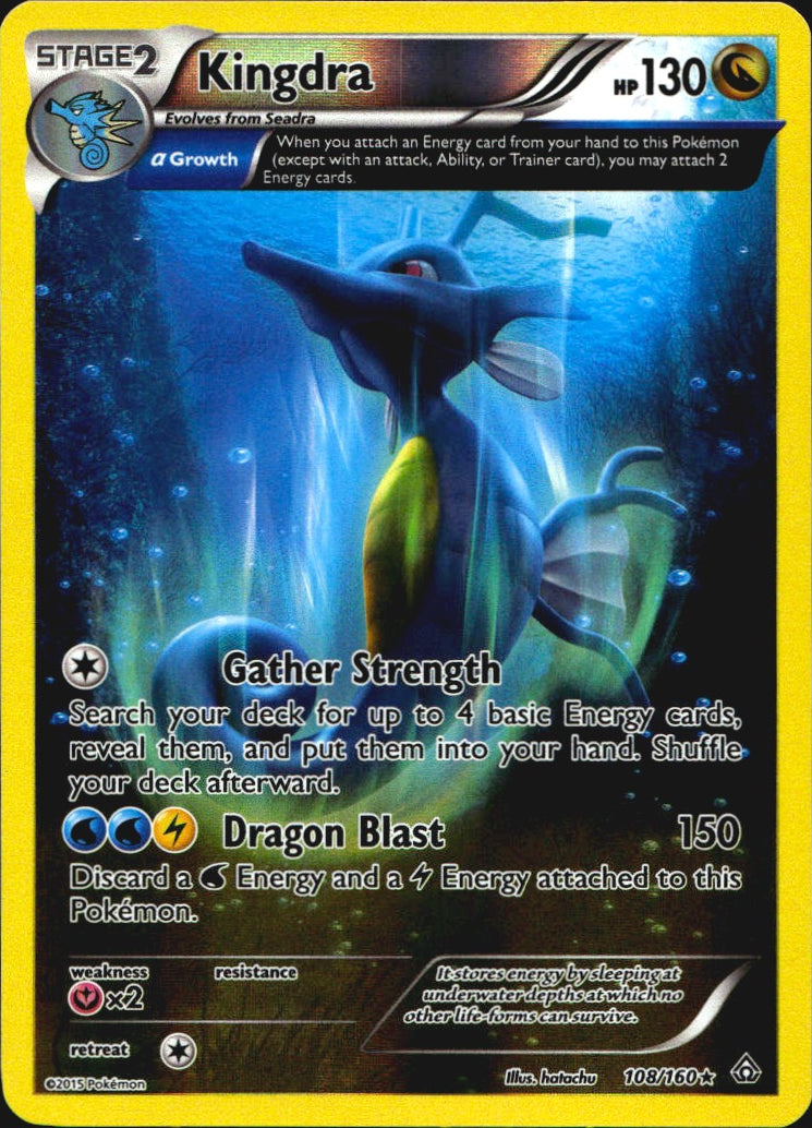 Kingdra 108/160 Primal Clash Pokemon Reverse Holo Near Mint