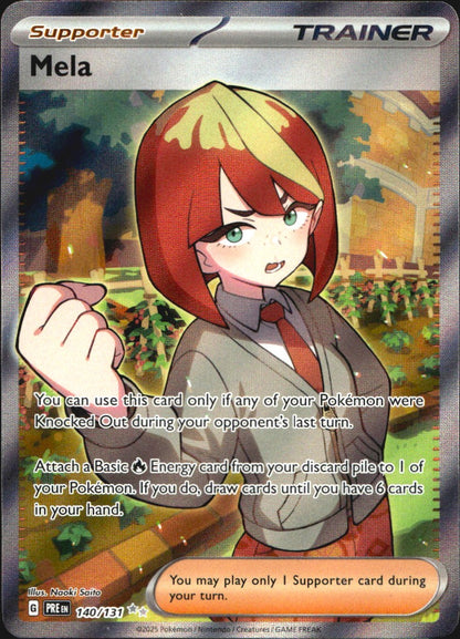 Mela 140/131 Ultra Rare Prismatic Evolutions Pokemon Near Mint