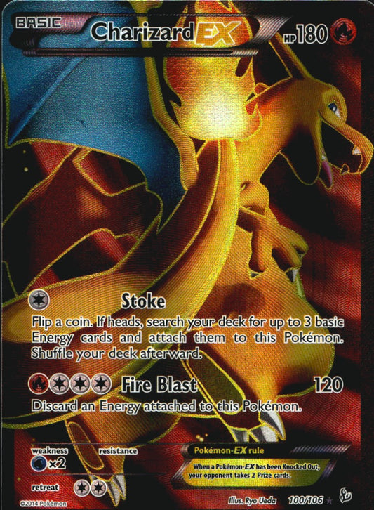 Charizard EX 100/106 Rare Ultra Flashfire Pokemon Lightly Played