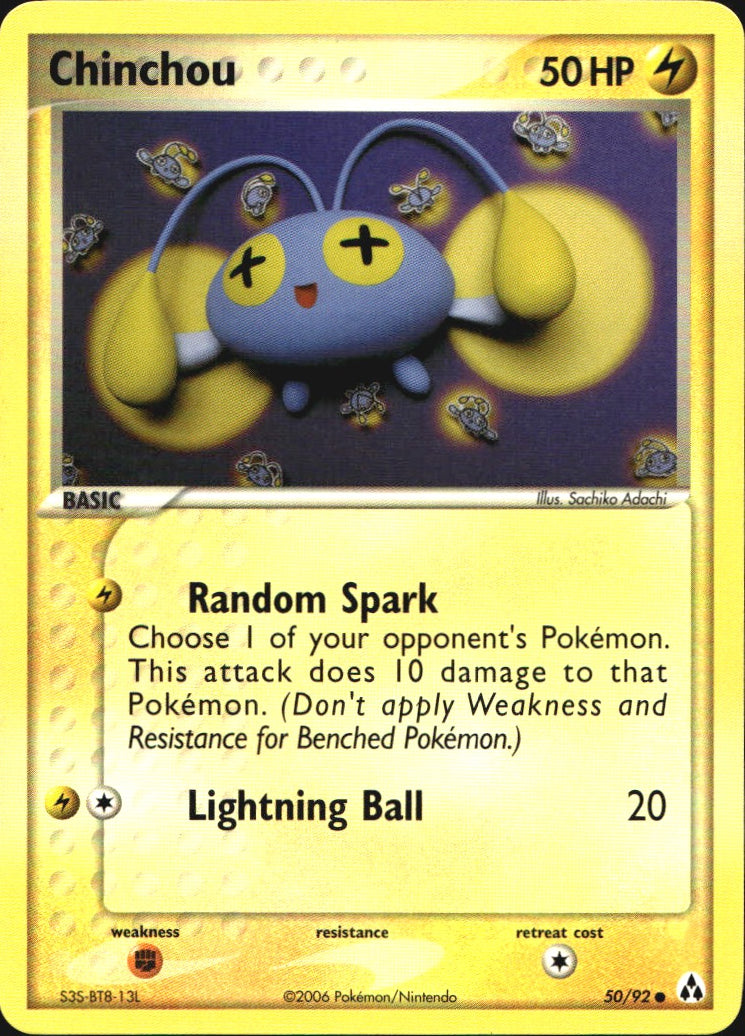 Chinchou 50/92 Common Legend Maker Pokemon Near Mint