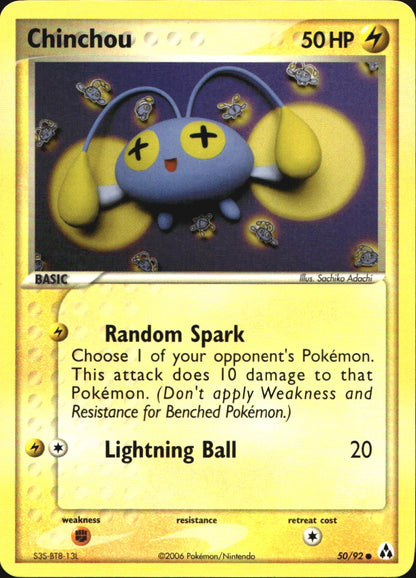 Chinchou 50/92 Common Legend Maker Pokemon Near Mint
