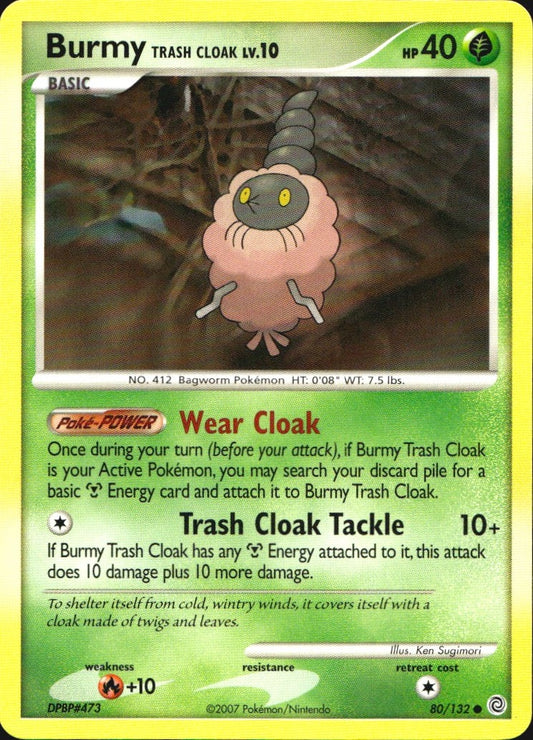 Burmy Trash Cloak 80/132 Common Secret Wonders Pokemon Near Mint