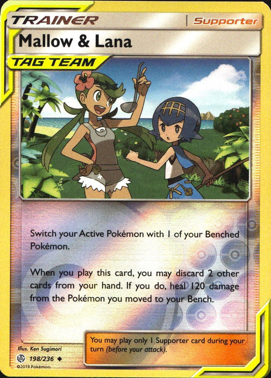 Mallow & Lana 198/236 Uncommon Cosmic Eclipse Pokemon Near Mint
