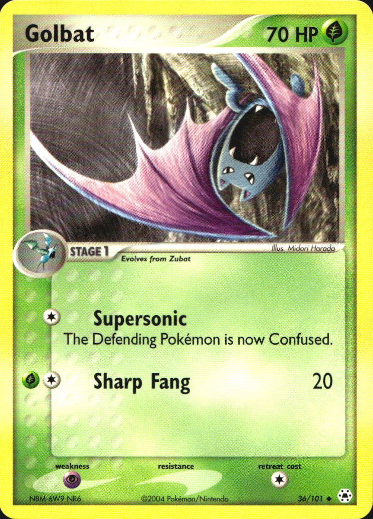 Golbat 36/101 Uncommon Hidden Legends Pokemon Near Mint