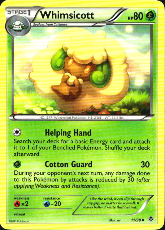 Whimsicott 11/98 Uncommon Emerging Powers Pokemon Near Mint