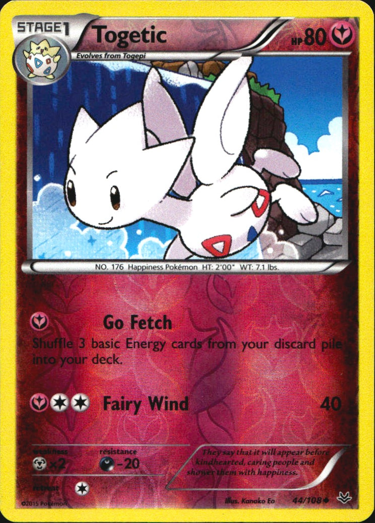 Togetic 44/108 Uncommon Roaring Skies Pokemon Reverse Holo Near Mint