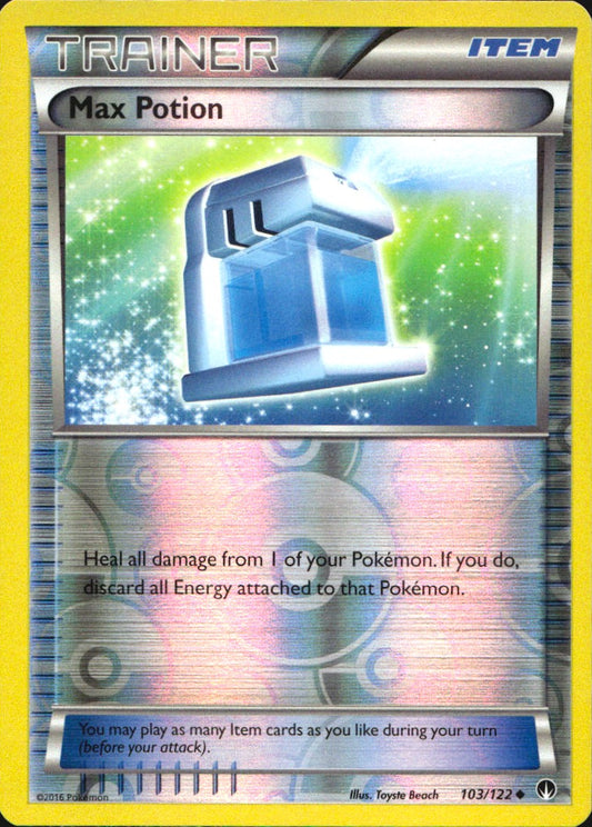 Max Potion 103/122 Uncommon BREAKpoint Pokemon Reverse Holo Near Mint