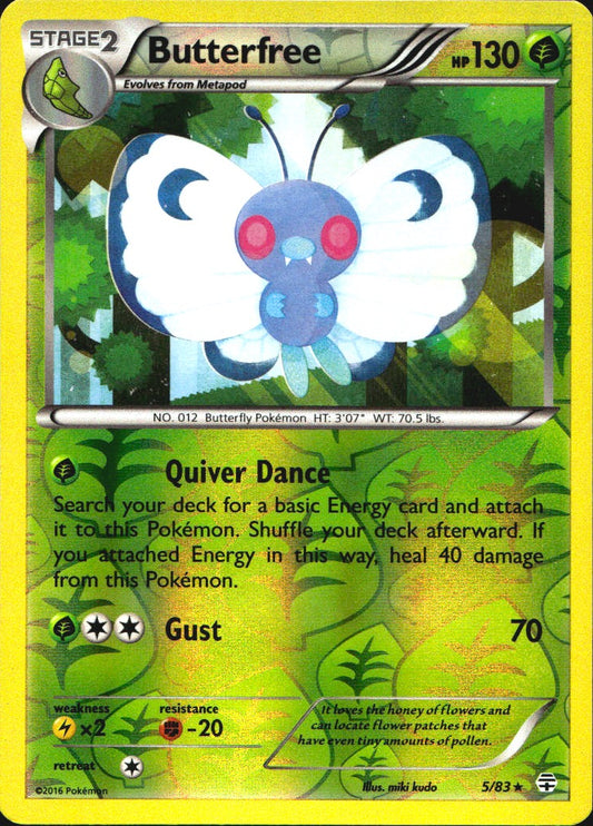 Butterfree 5/83 Generations Pokemon Reverse Holo Near Mint