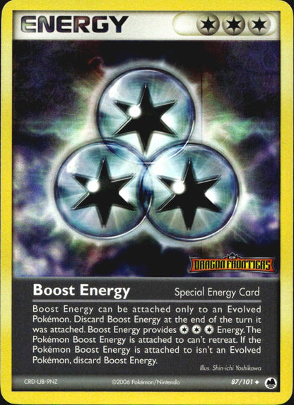 Boost Energy 87/101 Uncommon Dragon Frontiers Pokemon Reverse Holo Near Mint