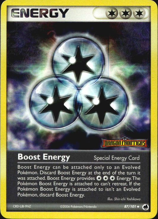 Boost Energy 87/101 Uncommon Dragon Frontiers Pokemon Reverse Holo Near Mint
