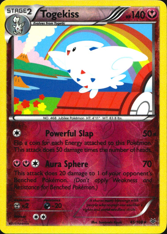 Togekiss 45/108 Rare Roaring Skies Pokemon Reverse Holo Near Mint