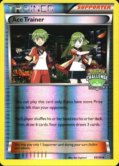 Ace Trainer 69/98 Staff Pokemon Challenge Uncommon Ancient Origins Near Mint