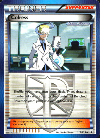 Colress 118/135 Uncommon Plasma Storm Pokemon Near Mint